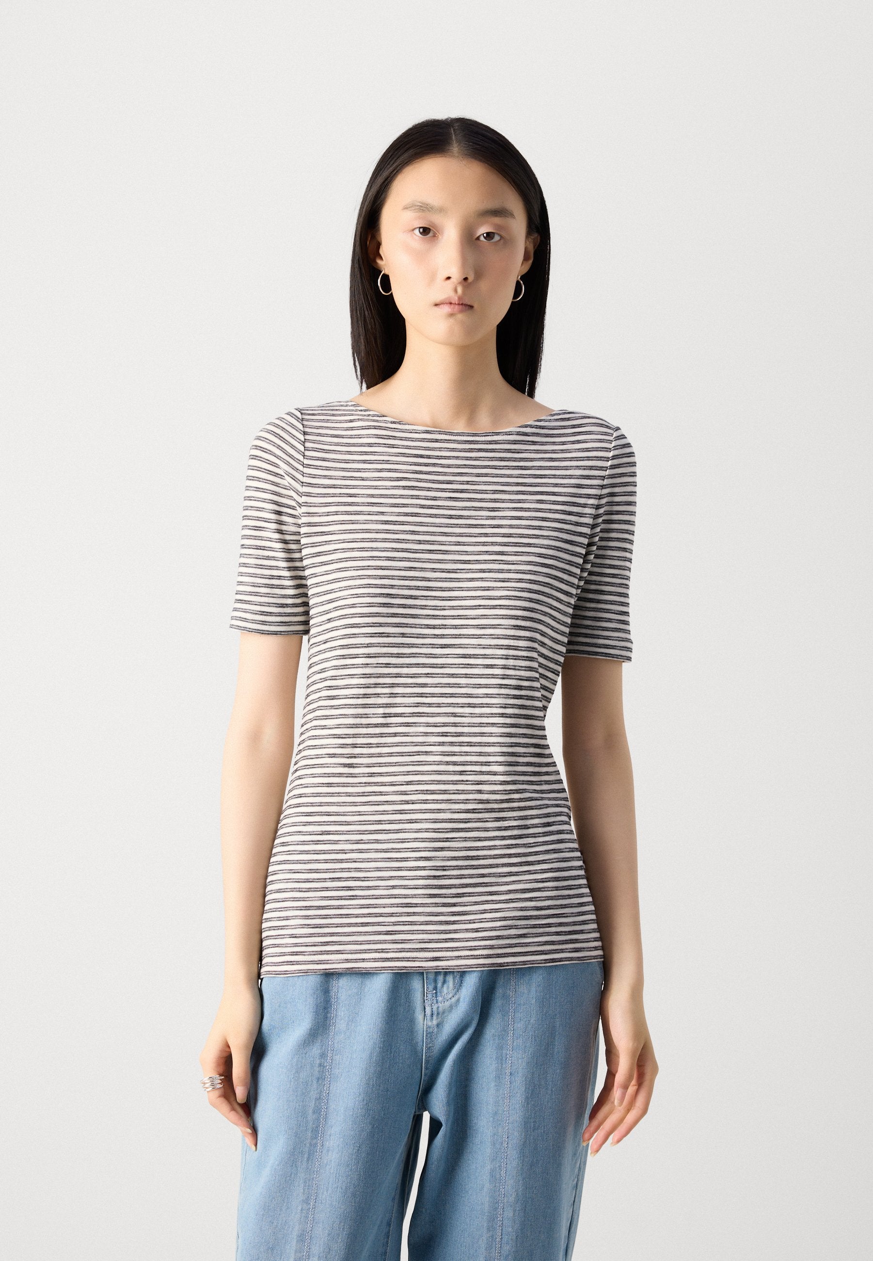 Marc O'Polo SHORT SLEEVE BOAT NECK STRIPED