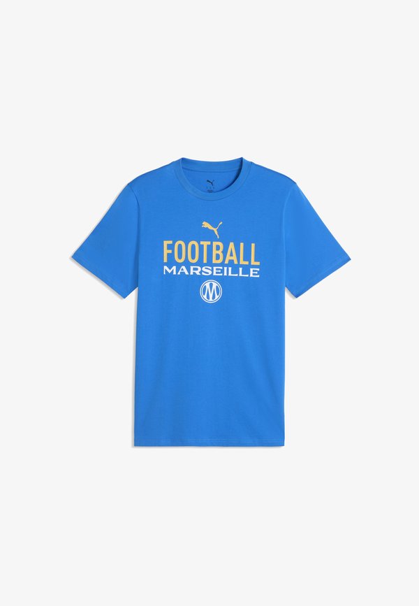 Puma OLYMPIQUE DE MARSEILLE FTBLCULTURE T-SHIRT - Club wear - team royal- white