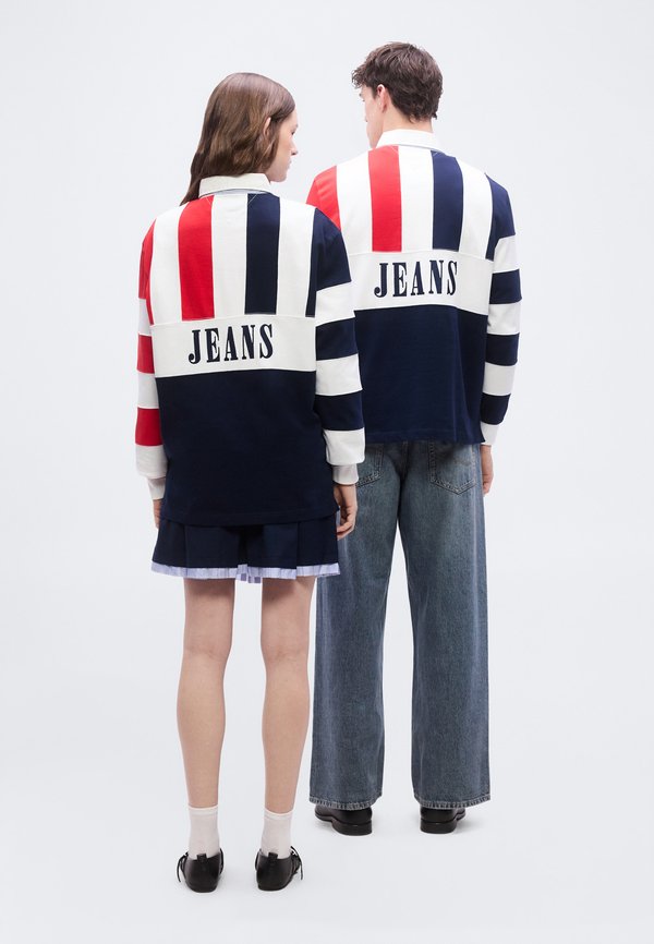 Tommy Jeans RELAXED FIT COLOUR-BLOCKED RUGBY SHIRT