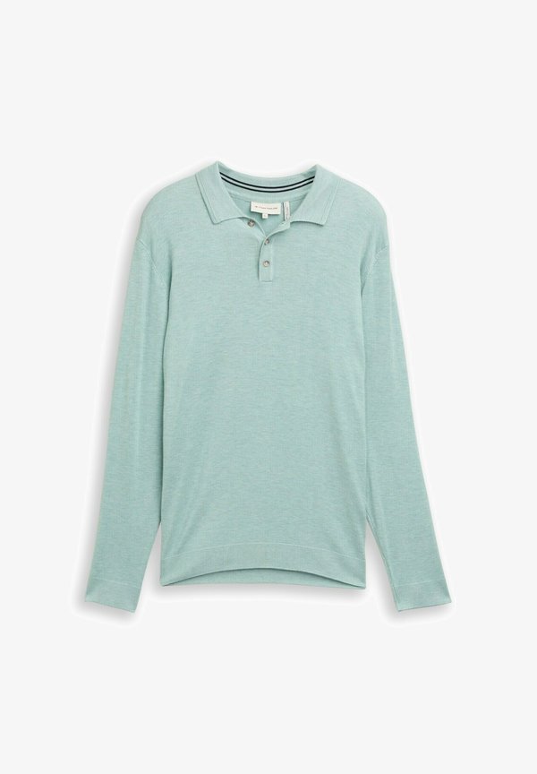 TOM TAILOR Polo shirt - soft greyish green melange