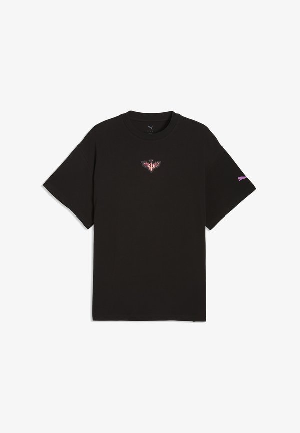 Puma MELO ALWAYZ ON 1 TEE - Sports T-shirt - puma black/glowing red