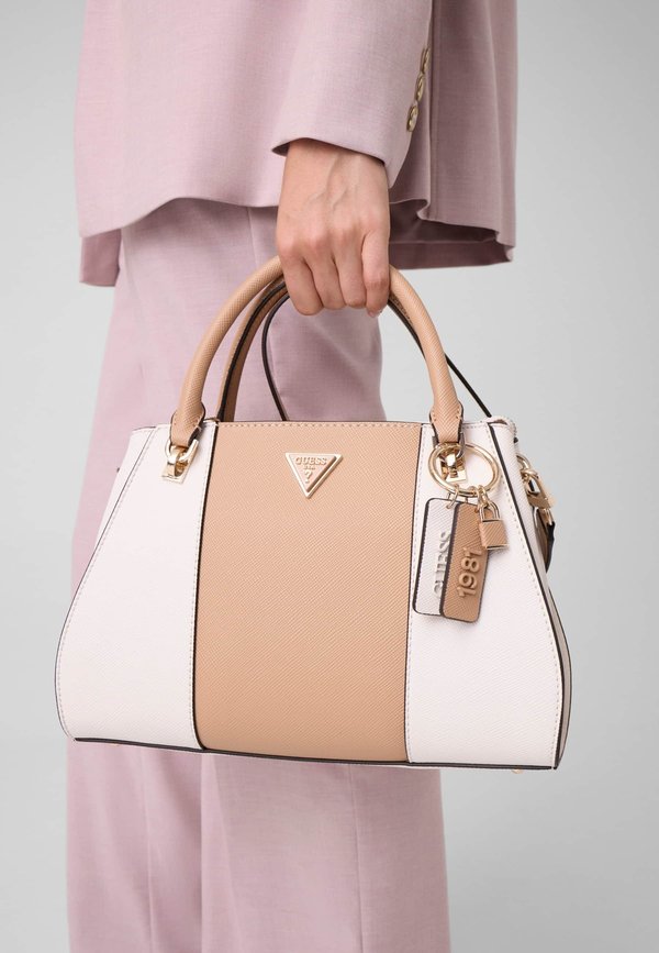 Guess NOELLE LUXURY SATCHEL - Handbag - beige
