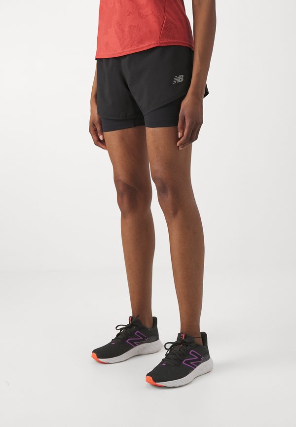 New Balance ESSENTIALS SHORT - 2-in-1 shorts - black
