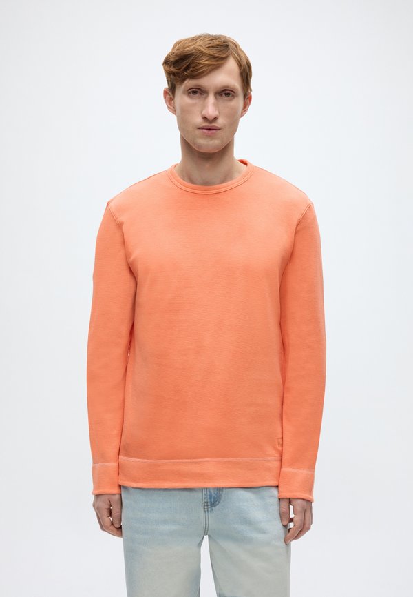 TOM TAILOR STRUCTURED GARMENT DYE LONGSLEEVE - Jumper - wild coral
