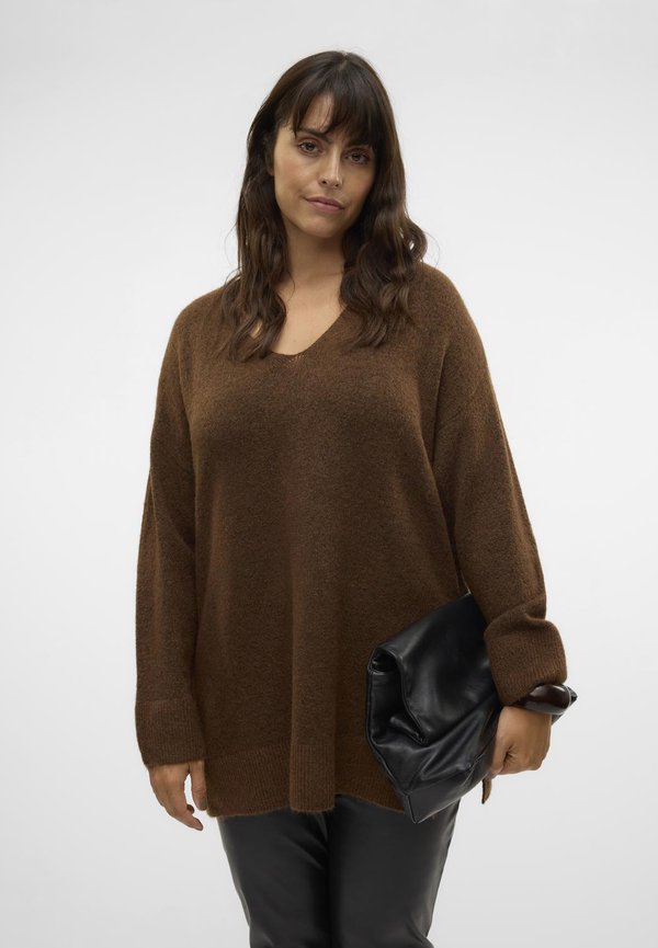 Vero Moda Curve Knitted VMCFILUCA Knitted - Jumper - pinecone
