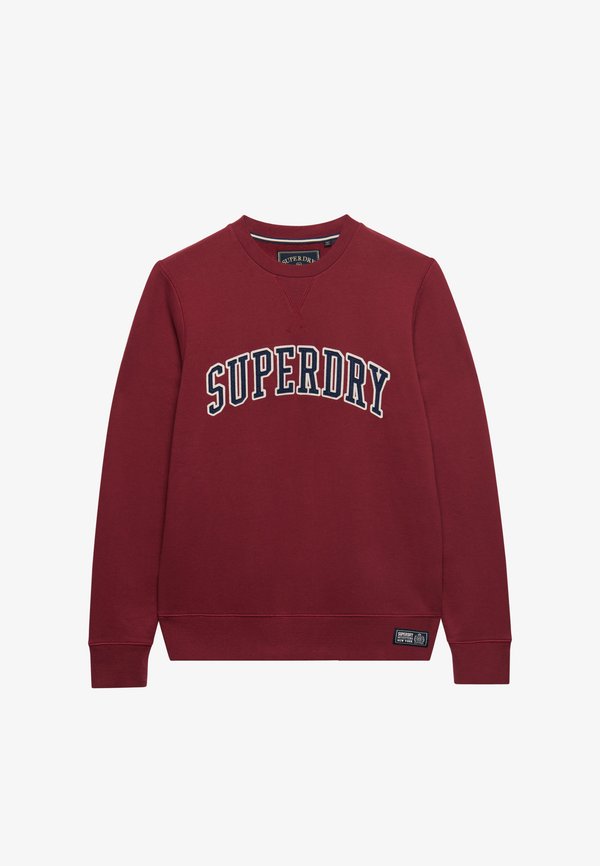 Superdry & Co SUPERDRY ATHLETIC APPLIQUE RELAXED CREW SWEATSHIRT.. - Sweatshirt - deep ruby