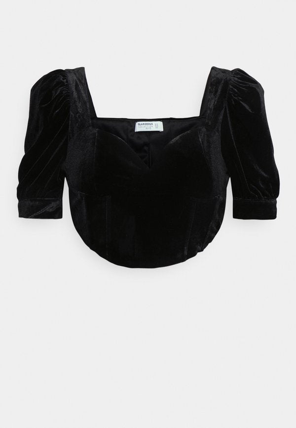 Glamorous Petite PUFF SLEEVE CORSET CROP