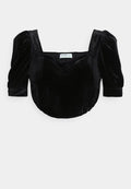 Glamorous Petite PUFF SLEEVE CORSET CROP