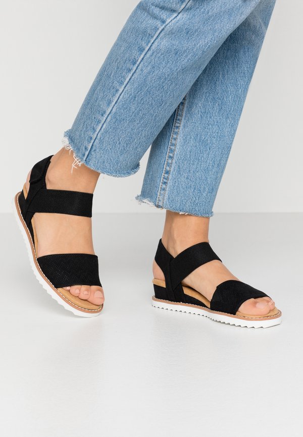Skechers DESERT KISS - Wedge sandals - black