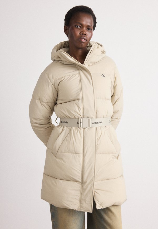 Calvin Klein Jeans BELTED PUFFER - Winter coat - island fossil