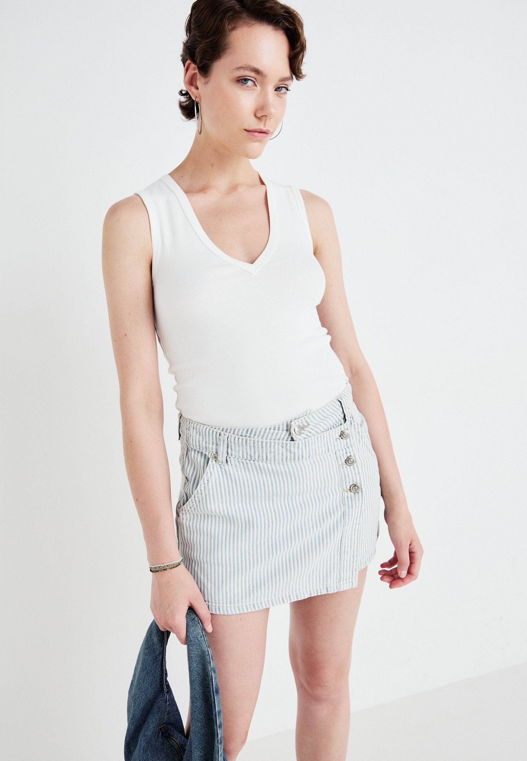 Free People WYNNE RAILROAD SKIRT