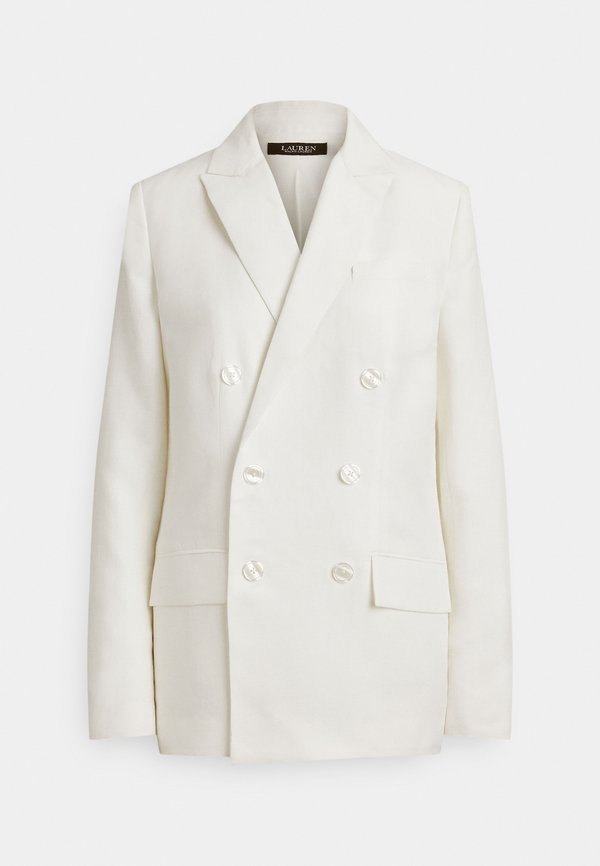 Lauren Ralph Lauren DOUBLE-BREASTED LINEN-BLEND TWILL BLAZER