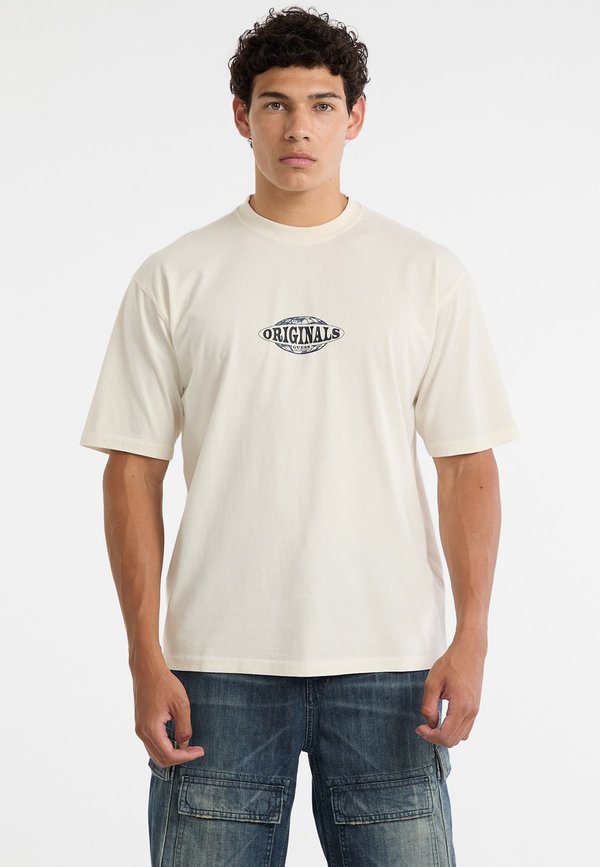 Guess with printed logo - Print T-shirt - creme