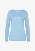 s.Oliver PYJAMAOBERTEIL - Pyjama top - himmelblau