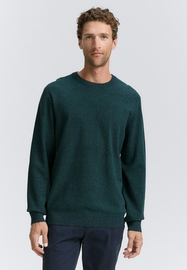 TOM TAILOR Jumper - jasper green/navy twotone