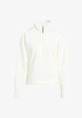 adidas Sportswear SOFT LUX QUARTER ZIP - Sweatshirt - off white