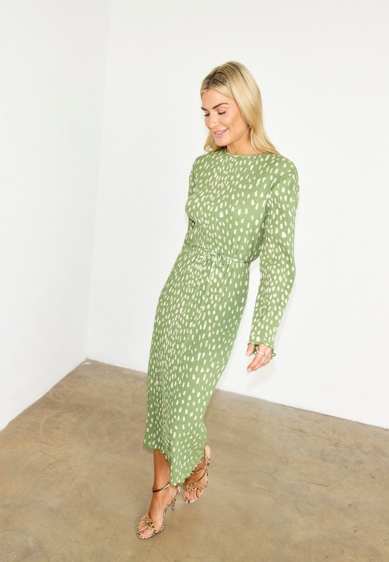 Never Fully Dressed FAWN PLISSE GAIA DRESS