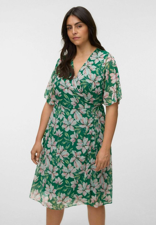 Vero Moda Curve Layered VMCZILLE Midi - Day dress - bosphorus