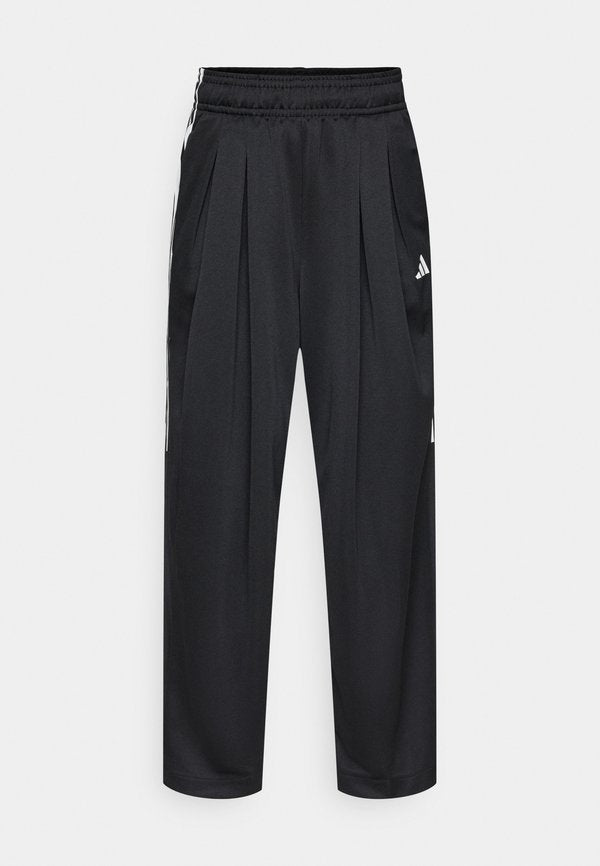 adidas Sportswear TIRO 3 STRIPES PLEATED - Tracksuit bottoms - black