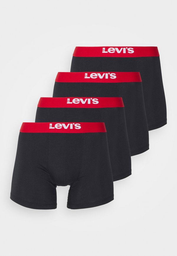 Levi's® MEN SOLID BASIC BOXER BRIEF 4 PACK - Boxer briefs - black/red