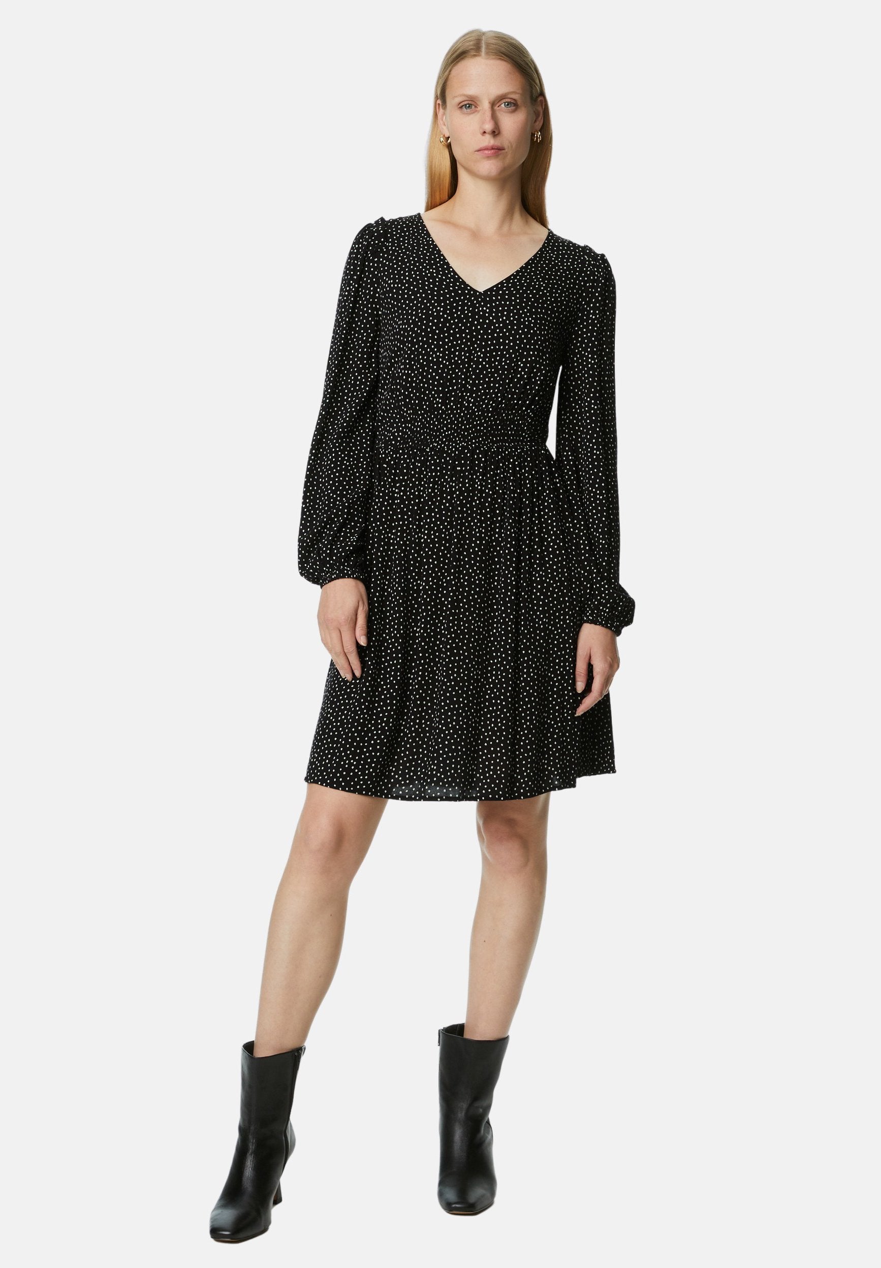 Marks & Spencer PRINTED FRILL DETAIL V NECK