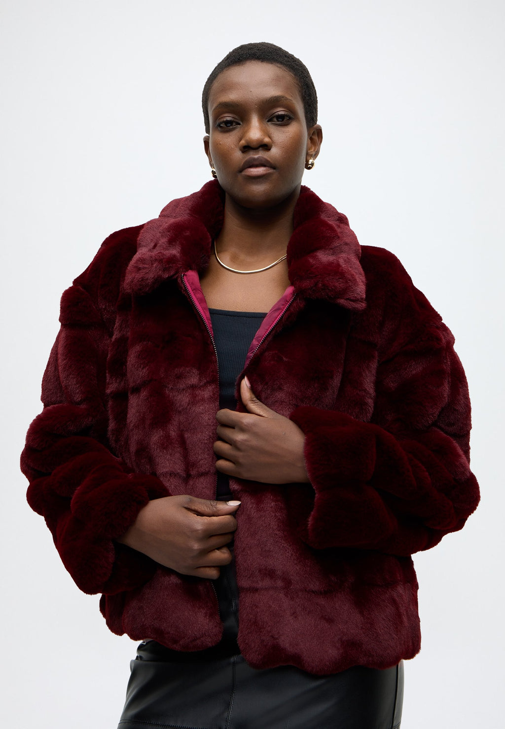 Bardot SYLVIE ZIP FAUX FUR JACKET