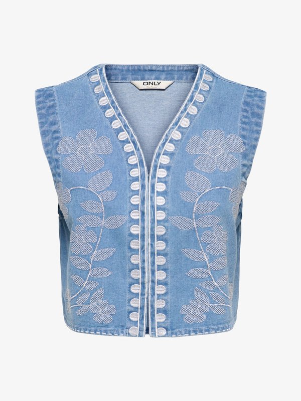 ONLY Denim ONLNOELLA Denim - Waistcoat - light blue denim