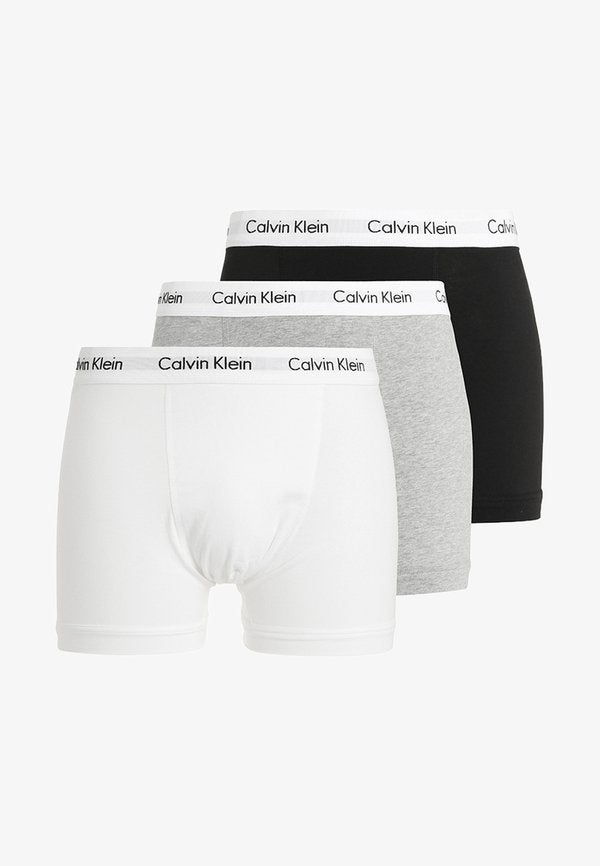 Calvin Klein Underwear TRUNK 3 PACK COTTON STRETCH - Trunks - black/white/grey