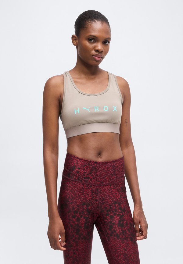 Puma PUMA X HYROX MID BRA - Medium support sports bra - mouse gray