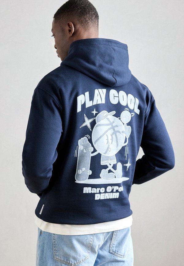 Marc O'Polo DENIM HOODIE PRINT RELAXED FIT
