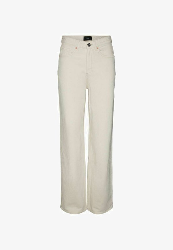 Vero Moda Wide fit VMTESSA High rise - Flared Jeans - ecru