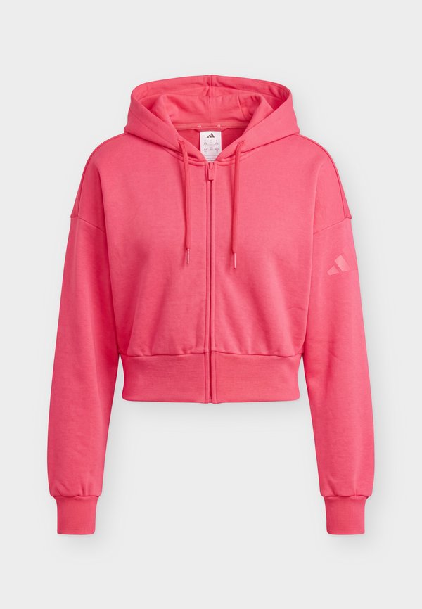 adidas Sportswear ESSENTIALS CONTEMPORARY  FULL ZIP HOODED JACKET - Zip-up sweatshirt - power pink