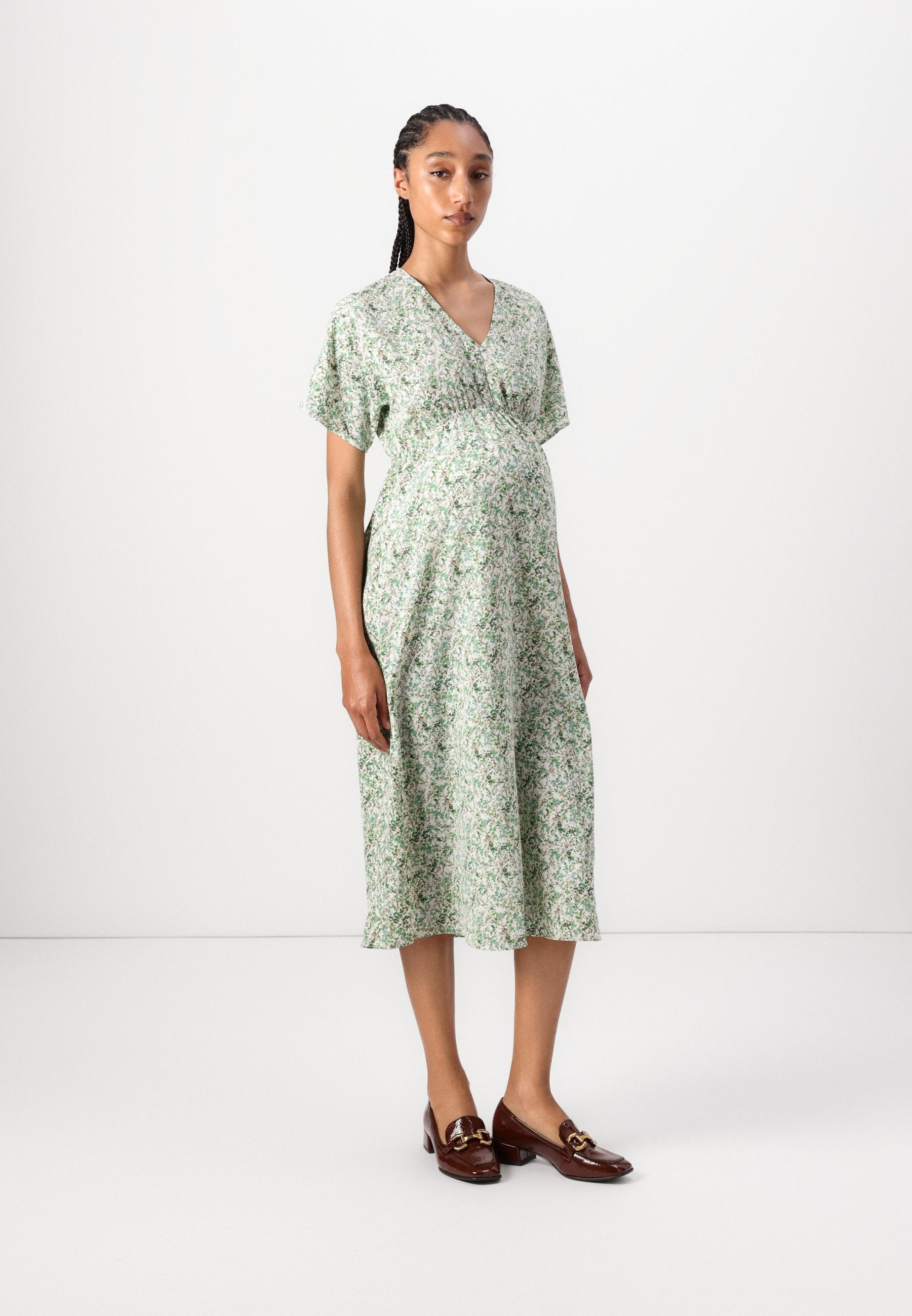 ONLY MATERNITY OLMFLAVA V NECK CALF DRESS