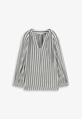 TOM TAILOR TUNIKA BLUSE MIT STREIFEN - Blouse - navy stripe