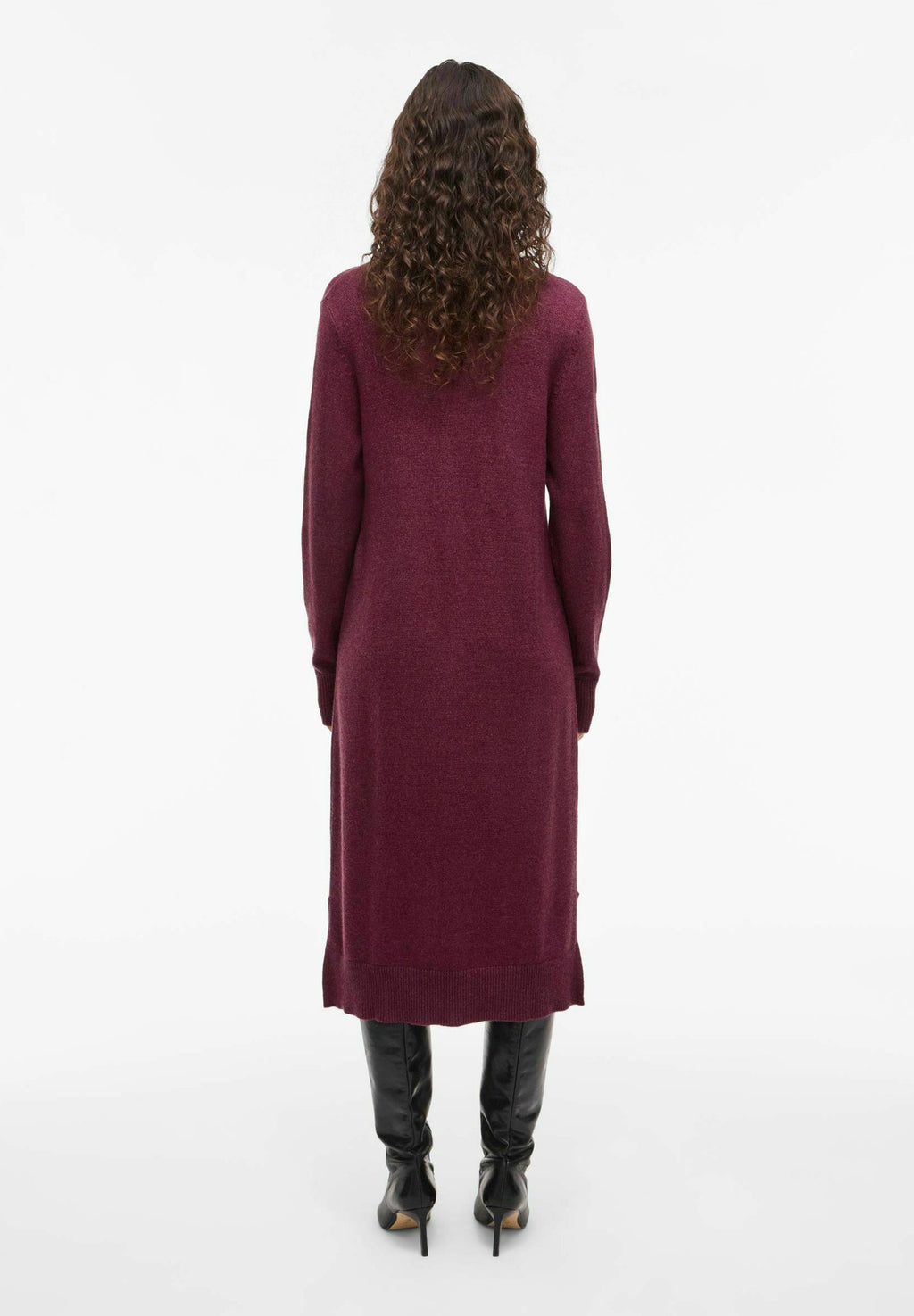 VILA VIRIL CREW NECK MIDI DRESS