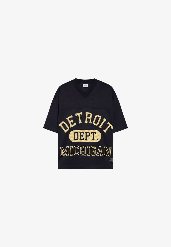 Bershka MESH - PRINTED T-SHIRT - Print T-shirt - royal blue
