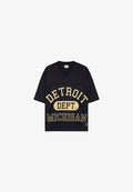 Bershka MESH - PRINTED T-SHIRT - Print T-shirt - royal blue