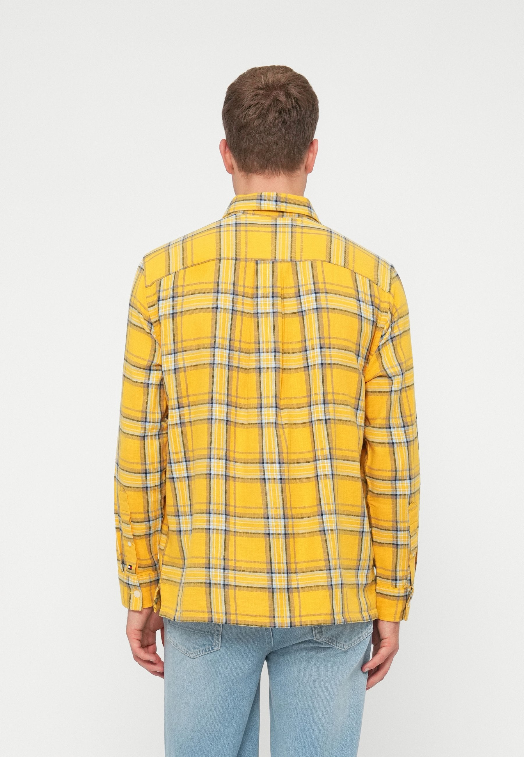 RELAXED FIT TEXTURED TWILL CHECK SHIRT Media 4