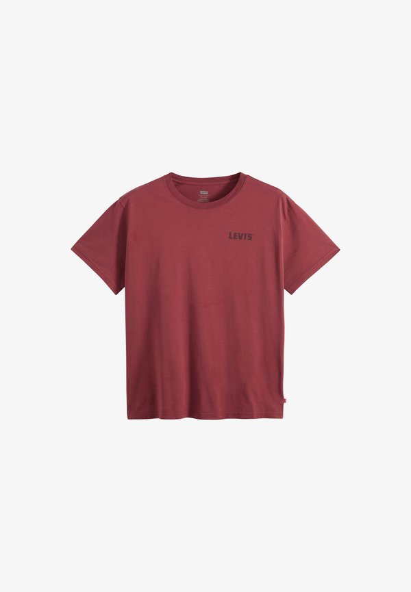 Levi's® LSE_SS RELAXED FIT TEE BOXTAB 5IN BLACK. - Print T-shirt - levis records  crus - reds -