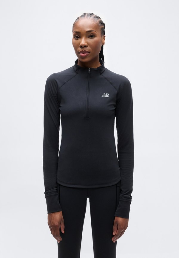 New Balance HARMONY HALF ZIP - Long sleeved top - black