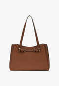 Guess CAMELIA 3 COMPARTMENT TOTE - Handbag - cognac