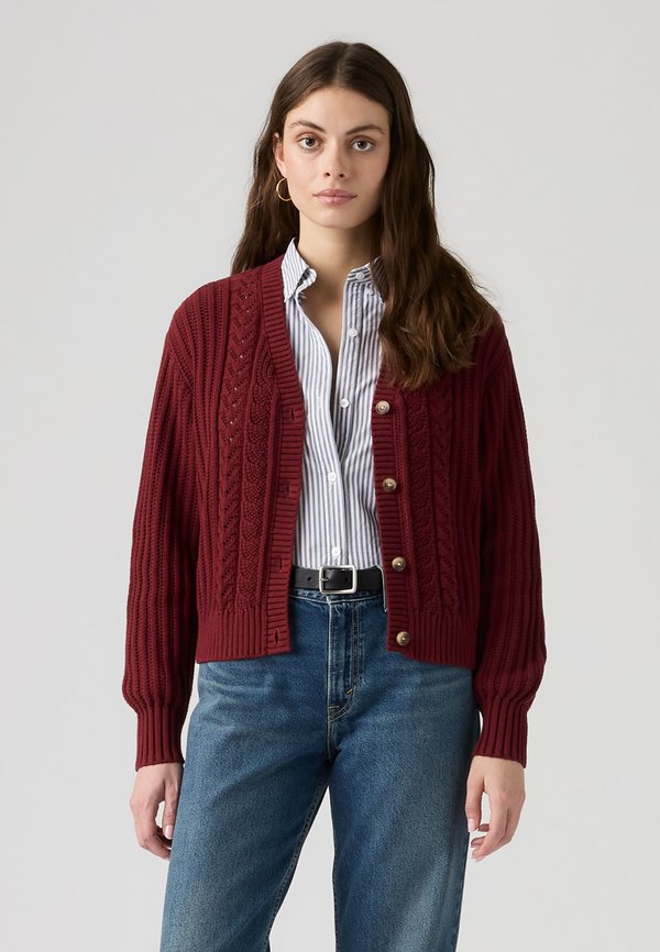 Levi's® SNOWFLAKE - Cardigan - warm cabernet