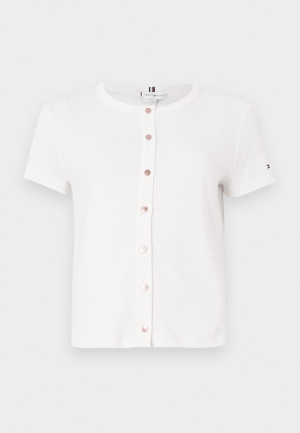Tommy Hilfiger GOLD-TONE BUTTON SLIM T-SHIRT