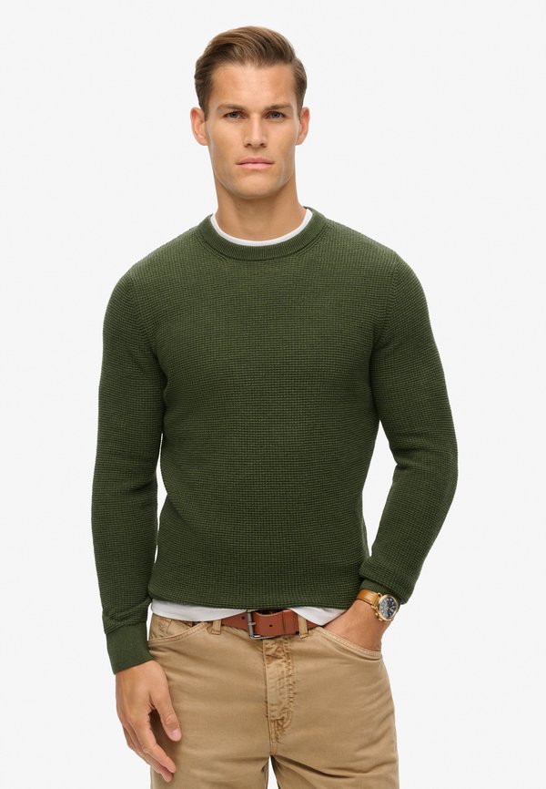 Superdry & Co TEXTURED CREW - Jumper - olive heather