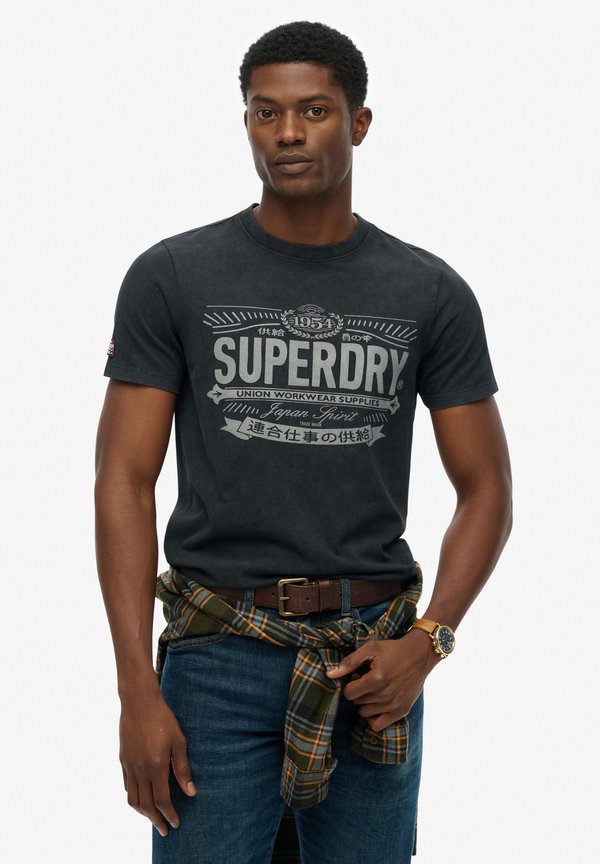 Superdry & Co HERITAGE BRAND  - Print T-shirt - black
