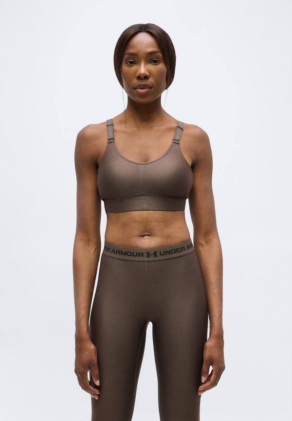 Under Armour INFINITY 2.0 MID - Medium support sports bra - peppercorn /  / peppercorn