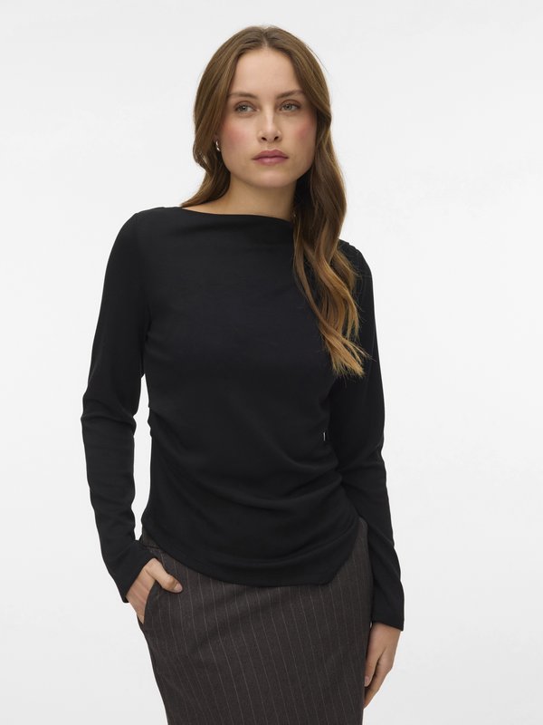 Vero Moda VMMILLE - Long sleeved top - black