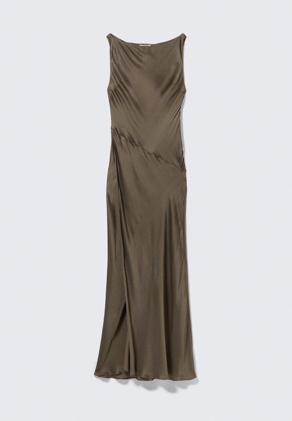 Weekday SATIN BOAT NECK MAXI DRESS