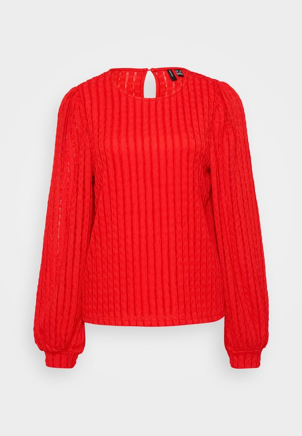 Vero Moda Tall VMNOMI - Long sleeved top - fiery red