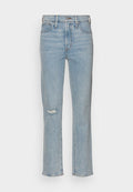 Madewell CROP RAW AND KNEE RIP IN INDIGO